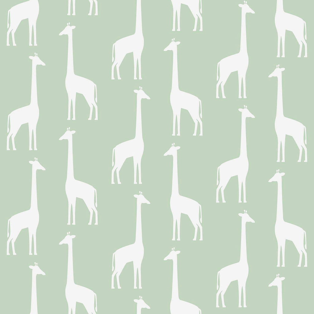 Brewster Home Fashions Vivi Sage Giraffe Wallpaper