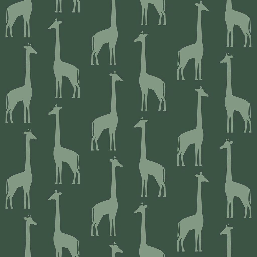 Brewster Home Fashions Vivi Teal Giraffe Wallpaper