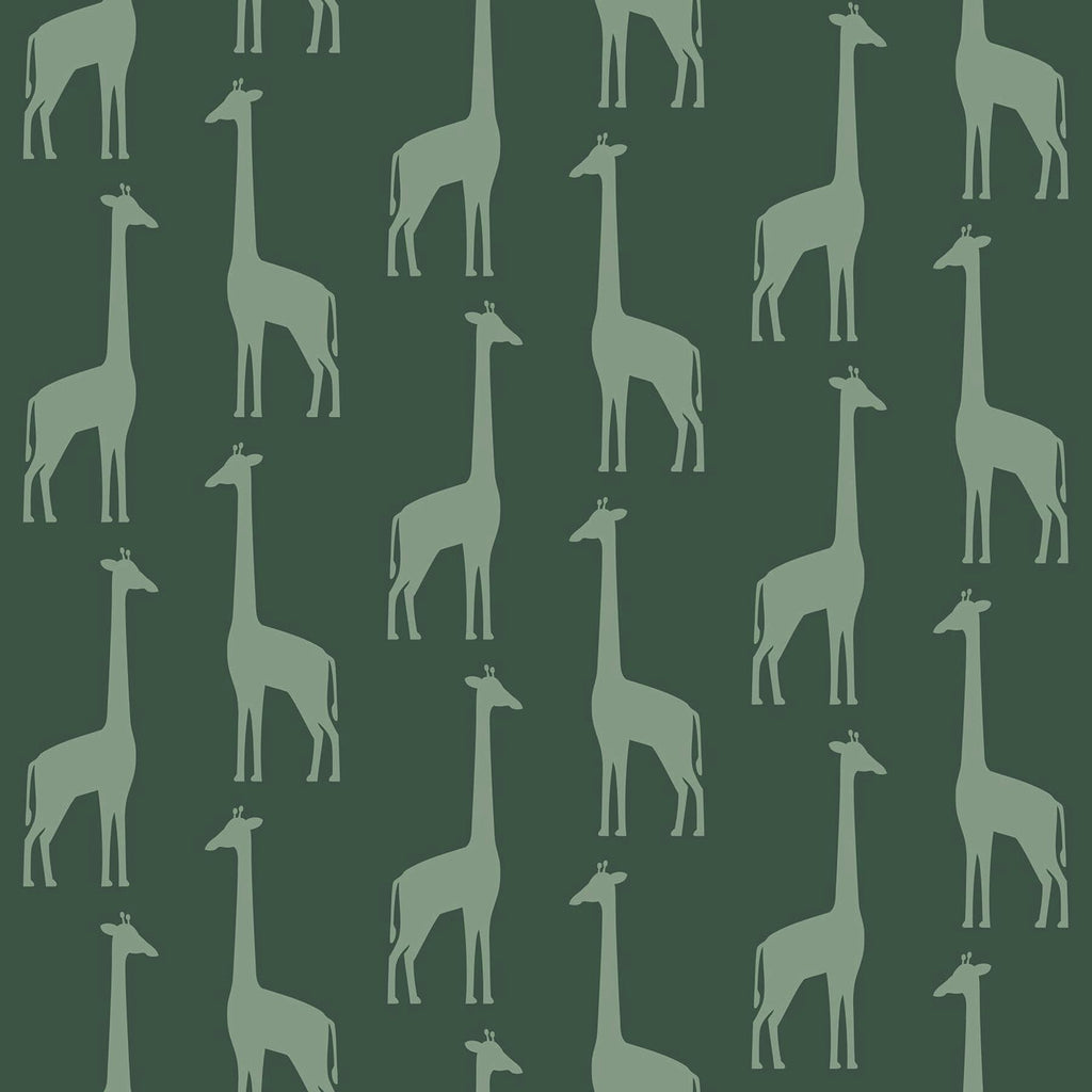 Brewster Home Fashions Vivi Giraffe Teal Wallpaper