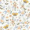 Brewster Home Fashions Zev Coral Butterfly Wallpaper