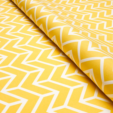 Schumacher Chevron Indoor/Outdoor Yellow Fabric
