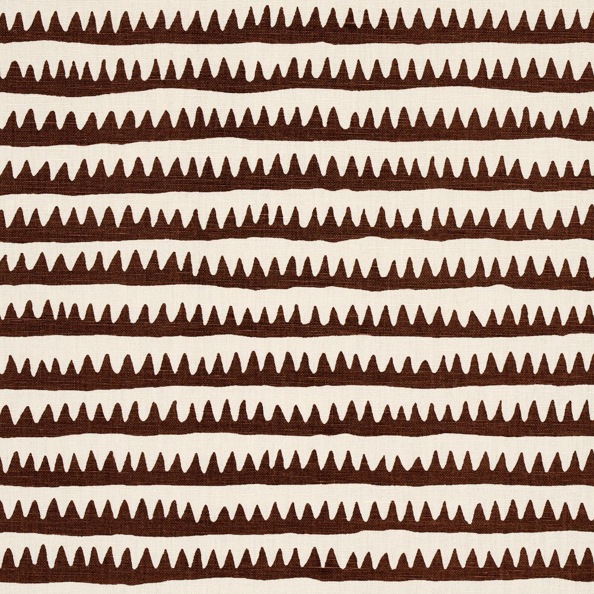 Schumacher Corfu Hand Printed Stripe Brown Fabric