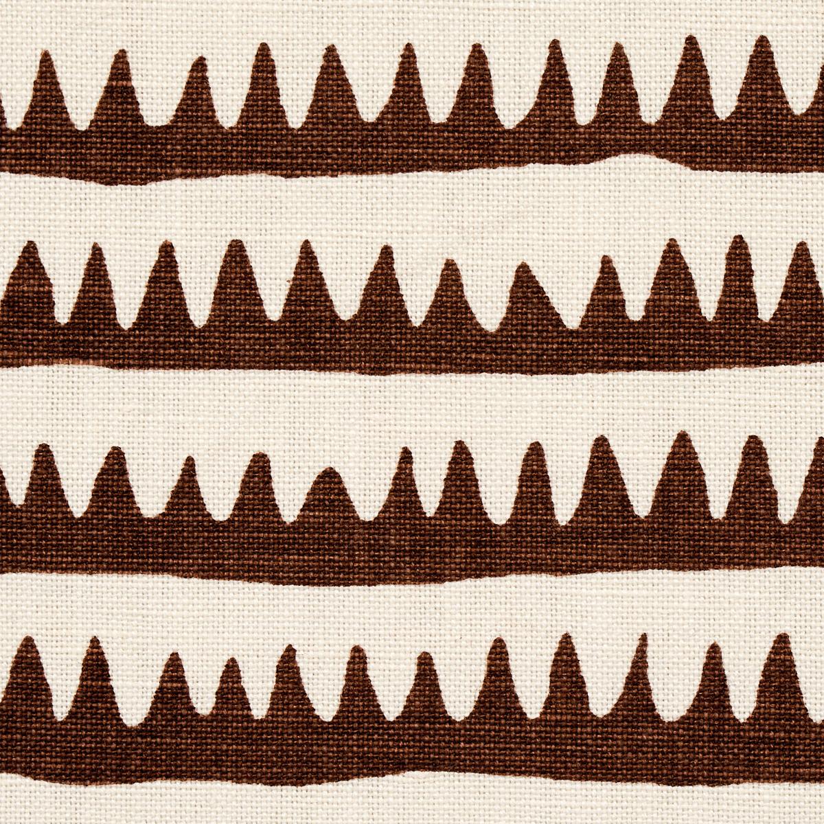 Schumacher Corfu Hand Printed Stripe Brown Fabric