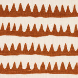 Schumacher Corfu Hand Printed Stripe Rust Fabric