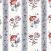 Schumacher Ariana Floral Stripe Pearlware Blue Fabric
