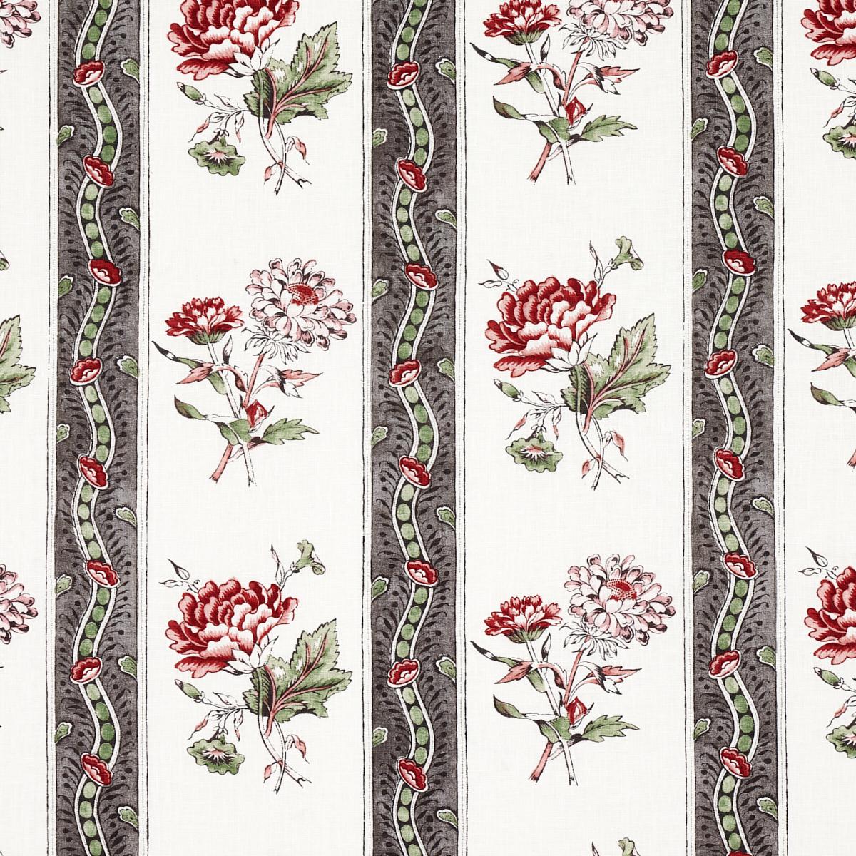 Schumacher Ariana Floral Stripe Chelsea Garden Fabric