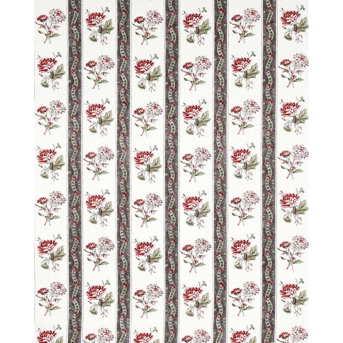 Schumacher Ariana Floral Stripe Chelsea Garden Fabric
