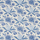 Schumacher Lafayette Botanical Cornflower Fabric