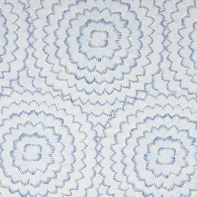 Schumacher Feather Bloom Two Blues Fabric