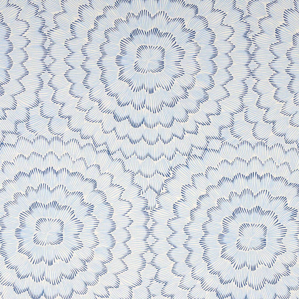 Schumacher Feather Bloom Two Blues Fabric