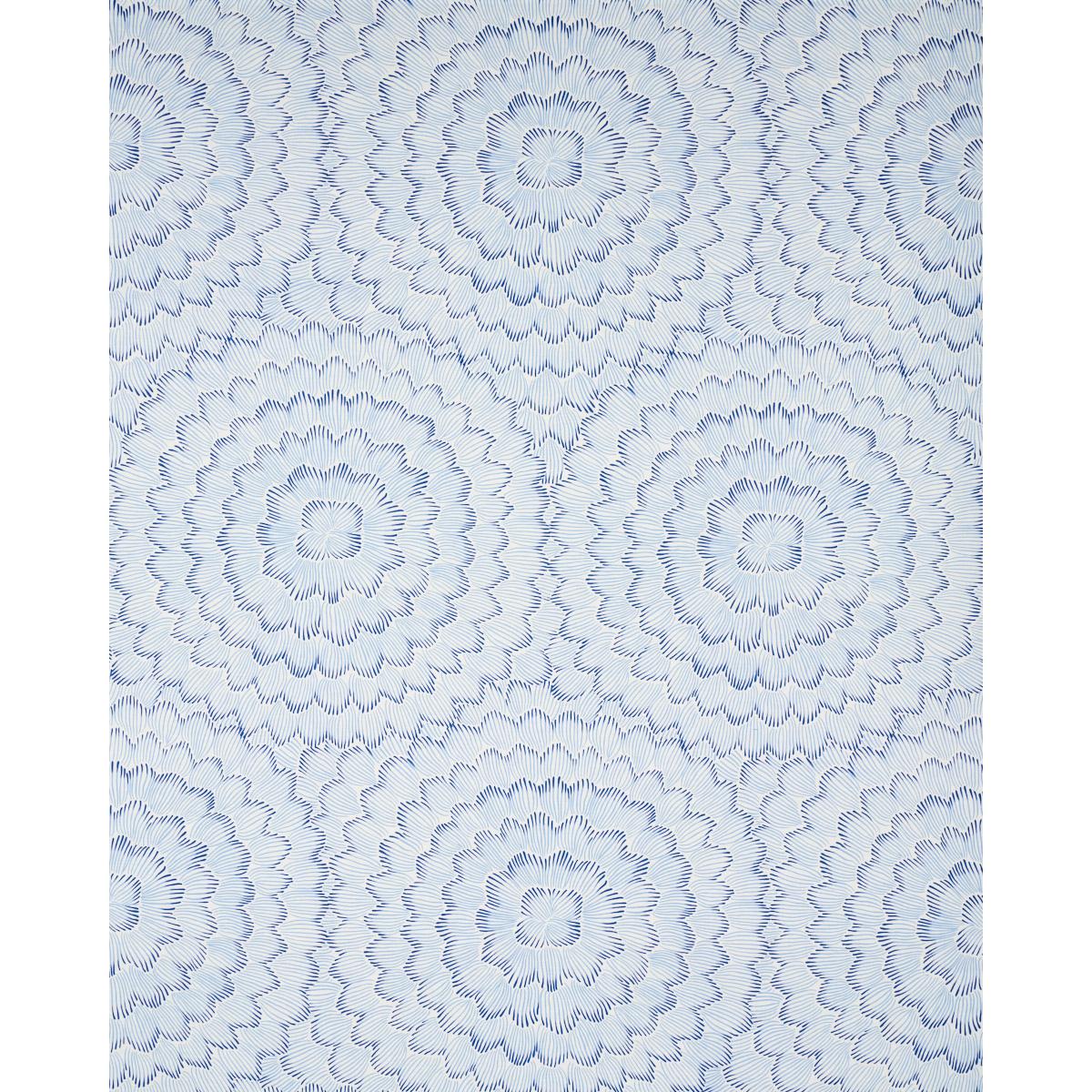 Schumacher Feather Bloom Two Blues Fabric