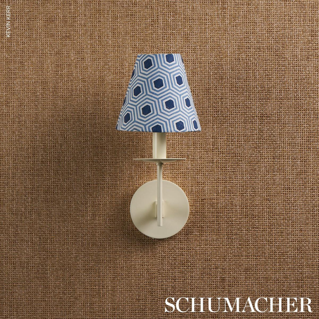 Schumacher Otis Hand Print Blue Fabric