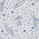 Schumacher Rabbit High Performance Print Blue Fabric