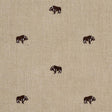 Schumacher Buffalo Embroidered Linen Natural Fabric