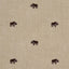 Schumacher Buffalo Embroidered Linen Natural Fabric