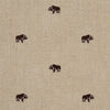 Schumacher Buffalo Embroidered Linen Natural Fabric