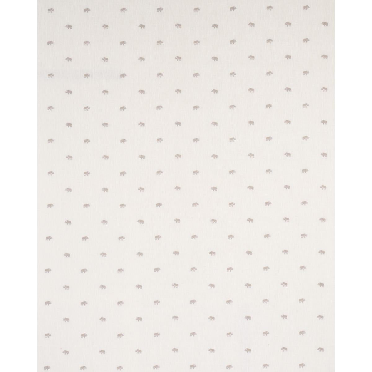 Schumacher Buffalo Embroidered Linen Ivory Fabric