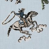 Schumacher Wild West Performance Linen Blue Fabric