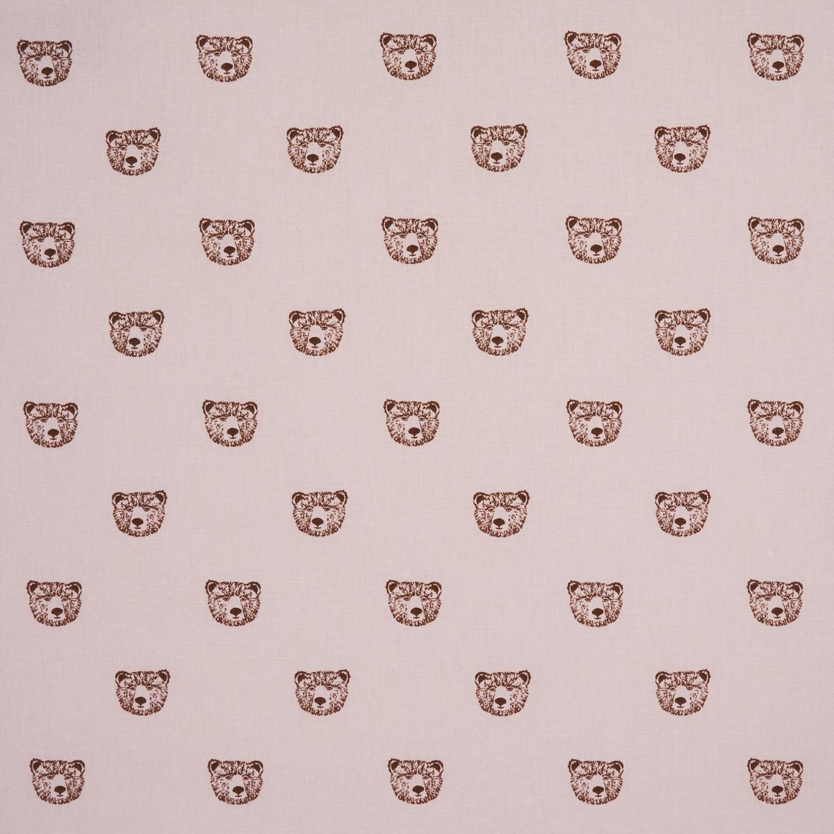 Schumacher Bear High Performance Print Blush Fabric