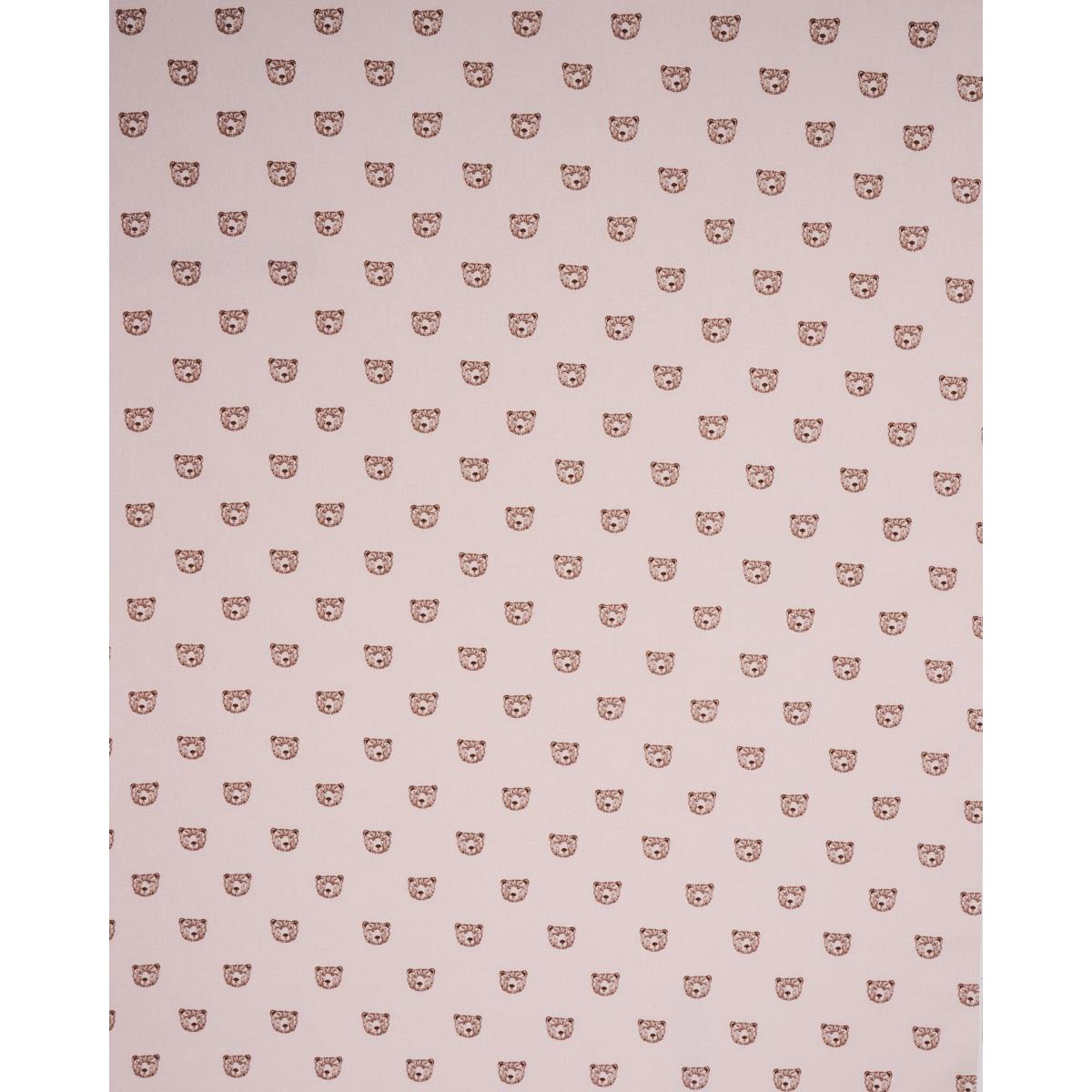 Schumacher Bear High Performance Print Blush Fabric