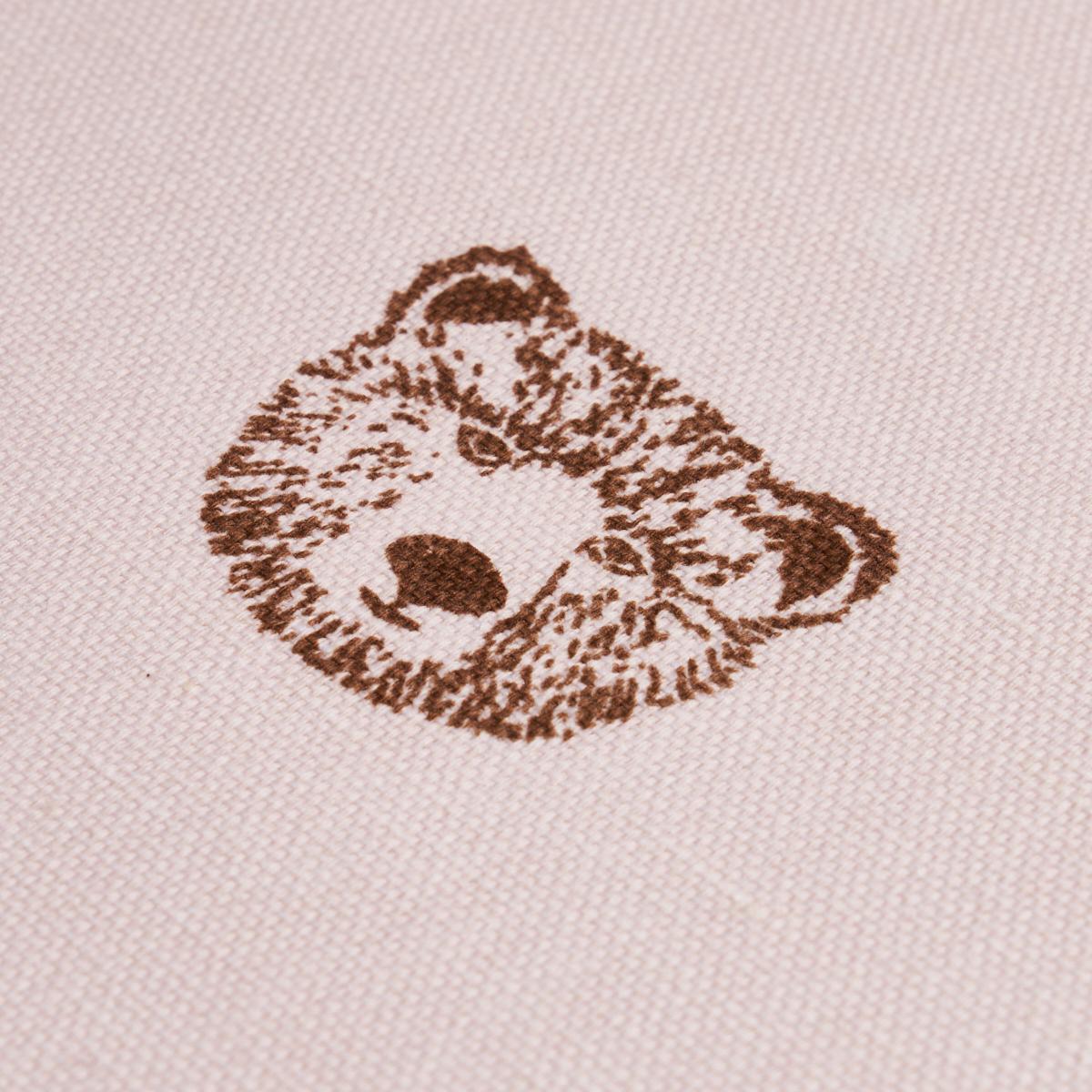 Schumacher Bear High Performance Print Blush Fabric