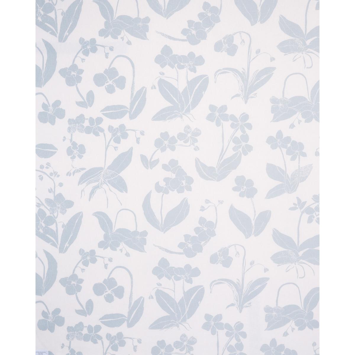 Schumacher Orchids Have Dreams Sky Fabric