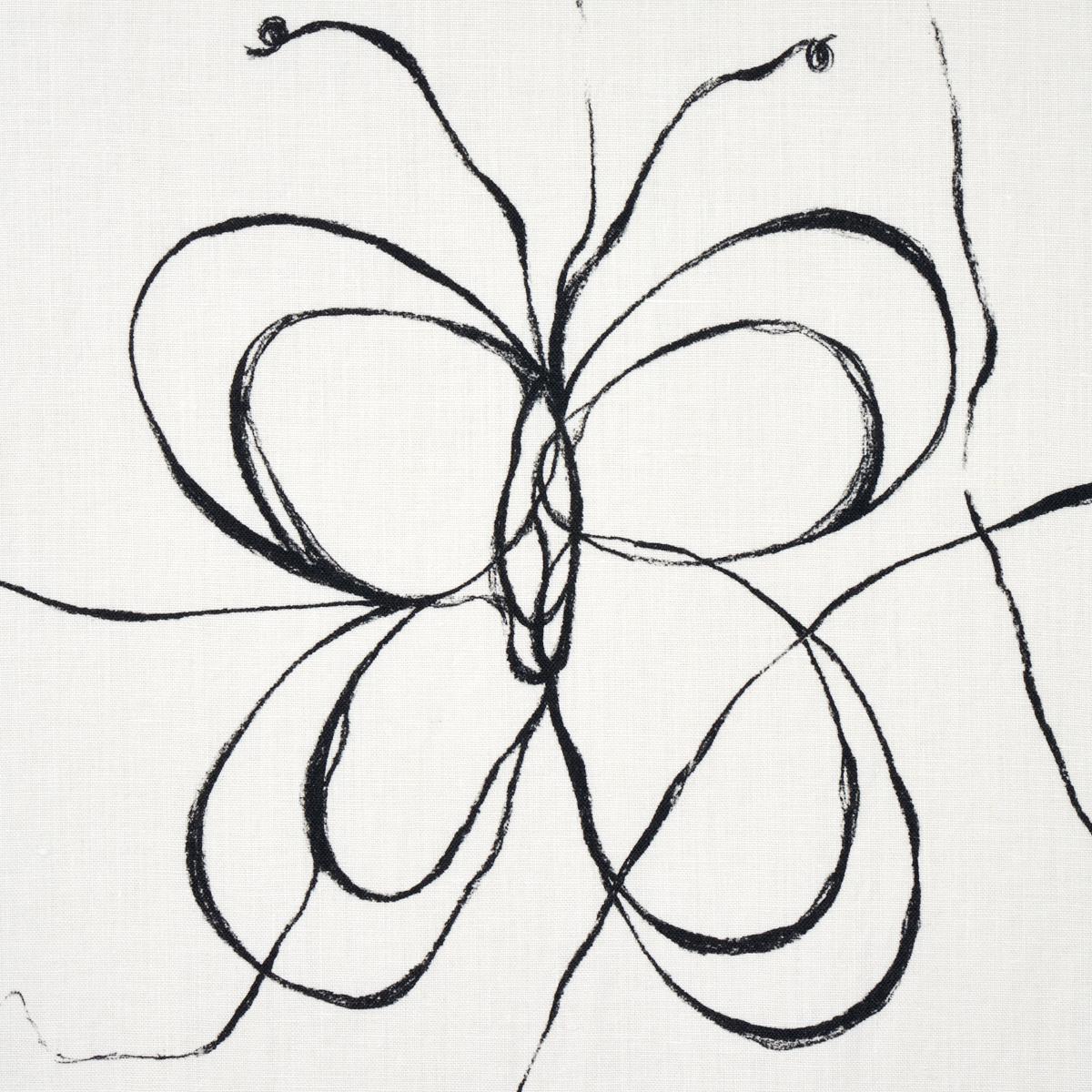 Schumacher Come Back As A Flower Soft Black Fabric