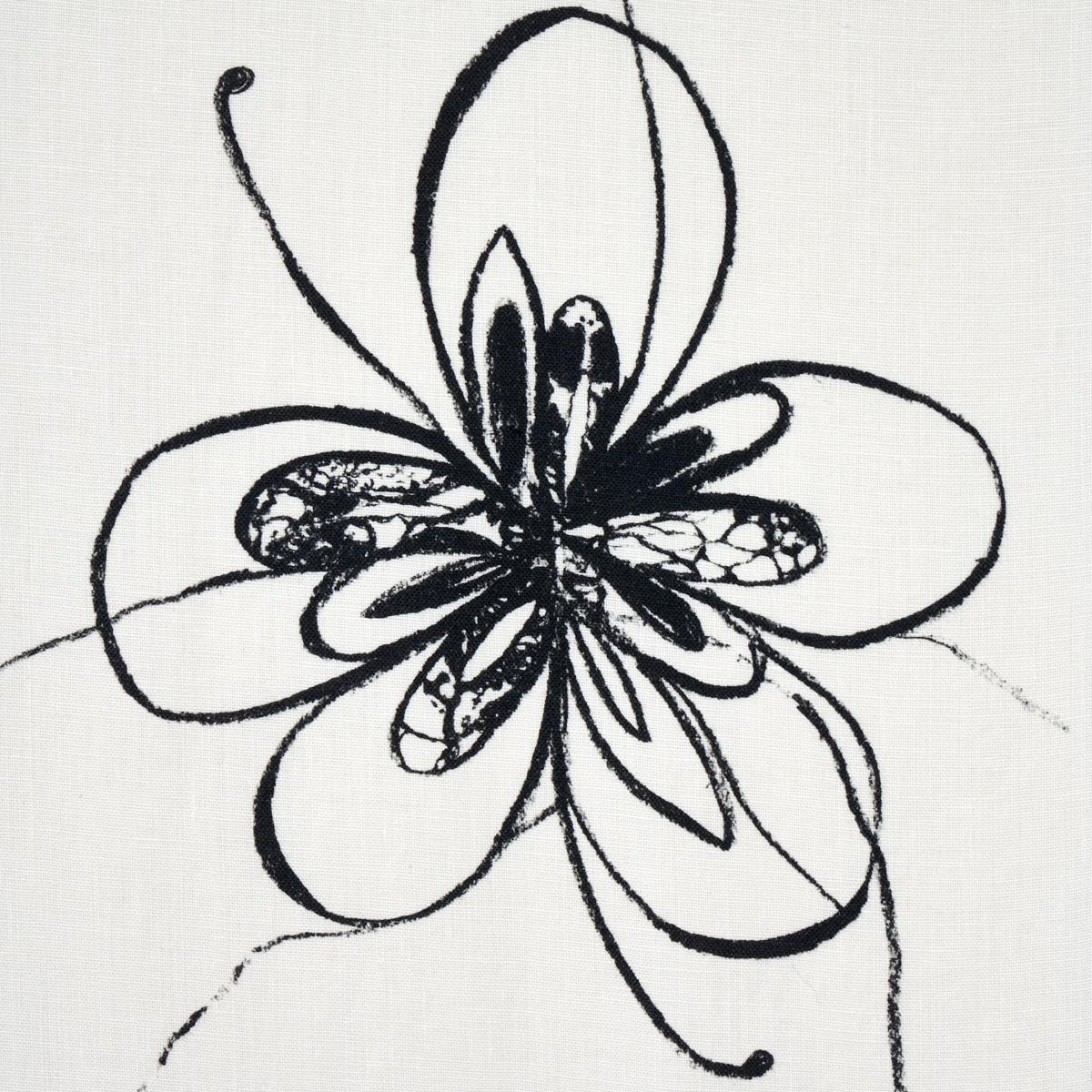 Schumacher Come Back As A Flower Soft Black Fabric