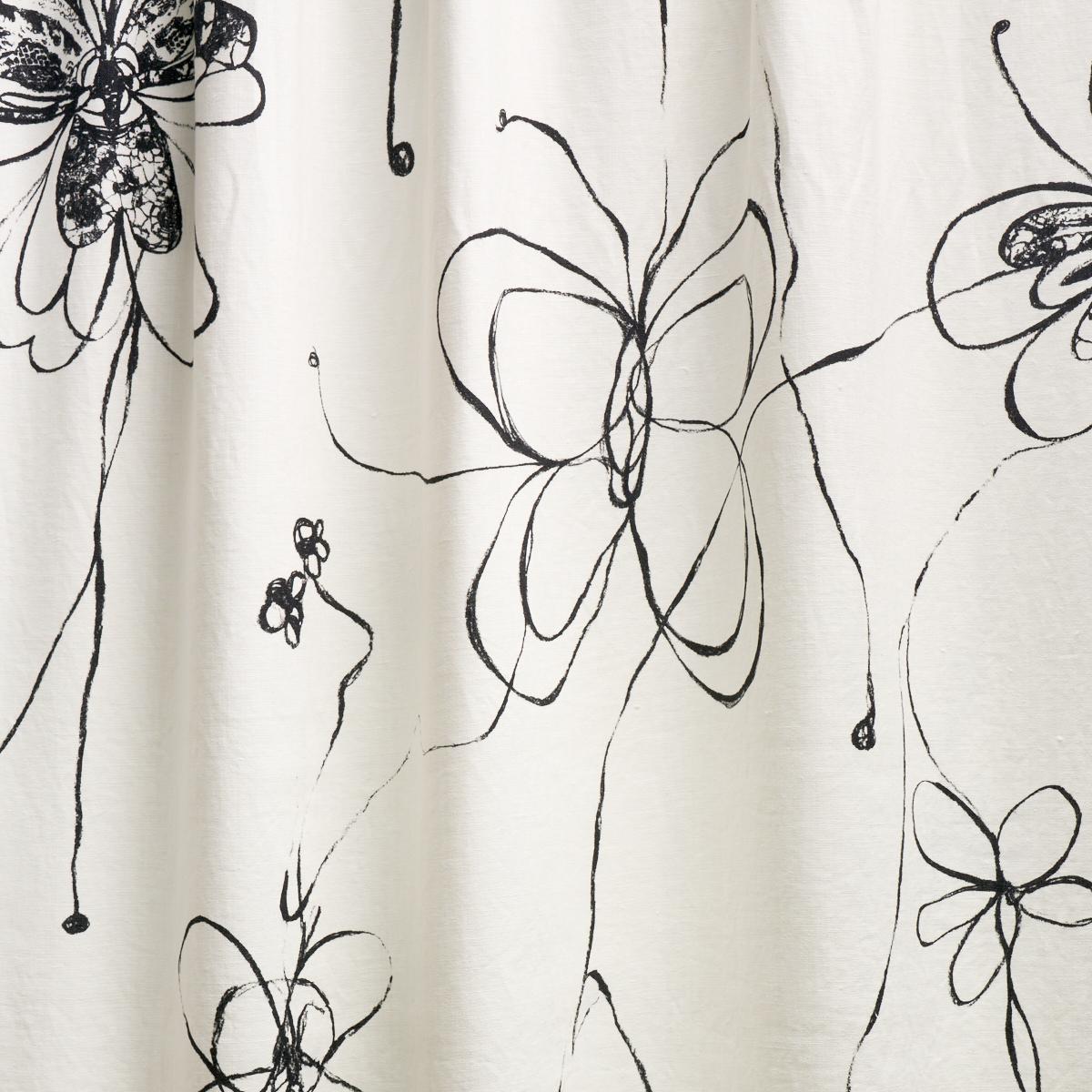 Schumacher Come Back As A Flower Soft Black Fabric