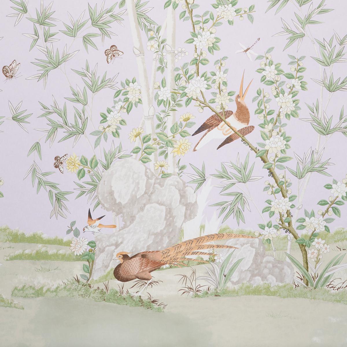 Schumacher Brighton Pavilion Panel Lilac Wallpaper