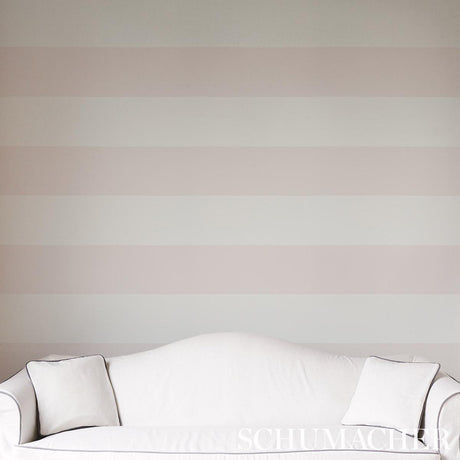 Schumacher Baxter Stripe Blush Wallpaper