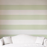 Schumacher Baxter Stripe Green Wallpaper