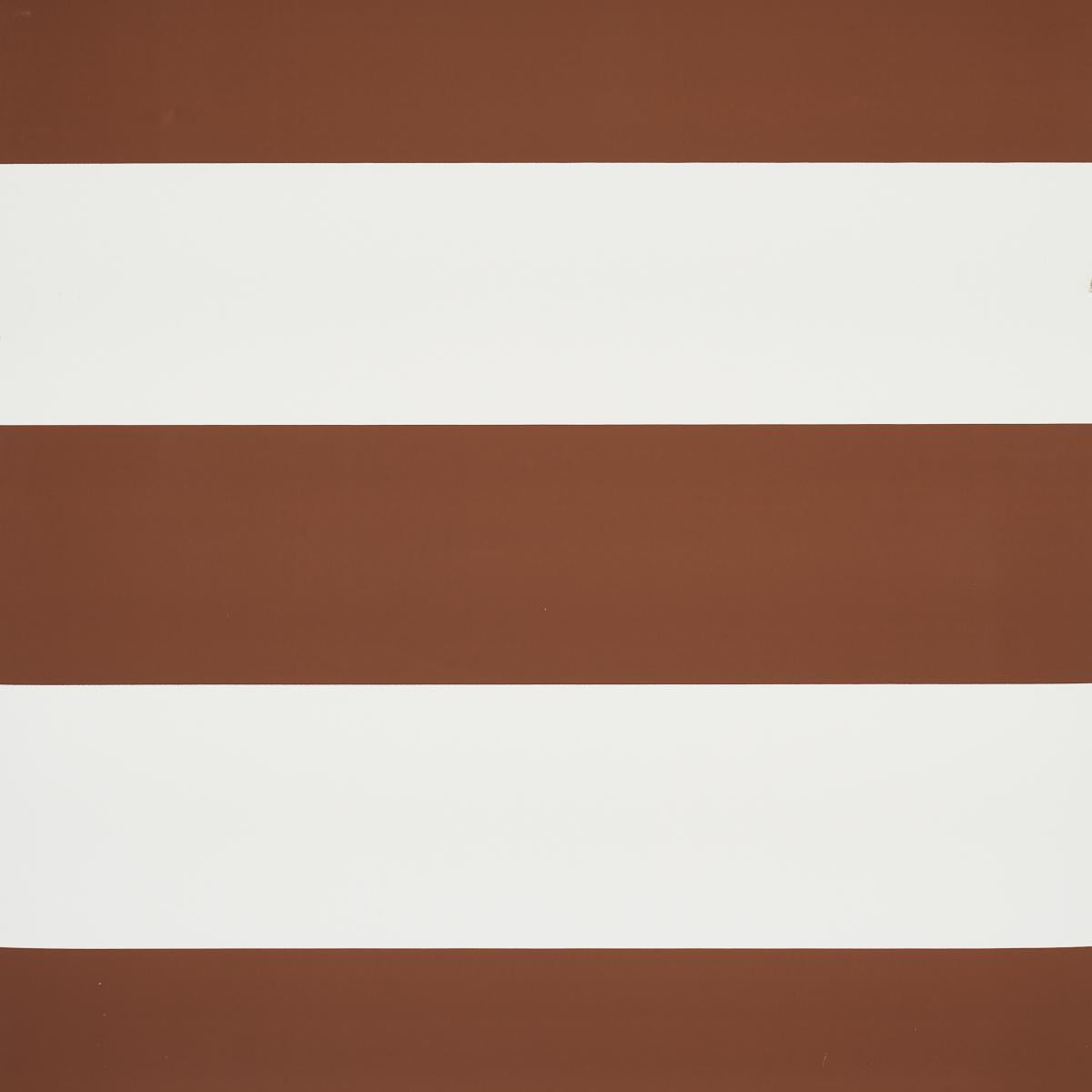 Schumacher Baxter Stripe Brown Wallpaper