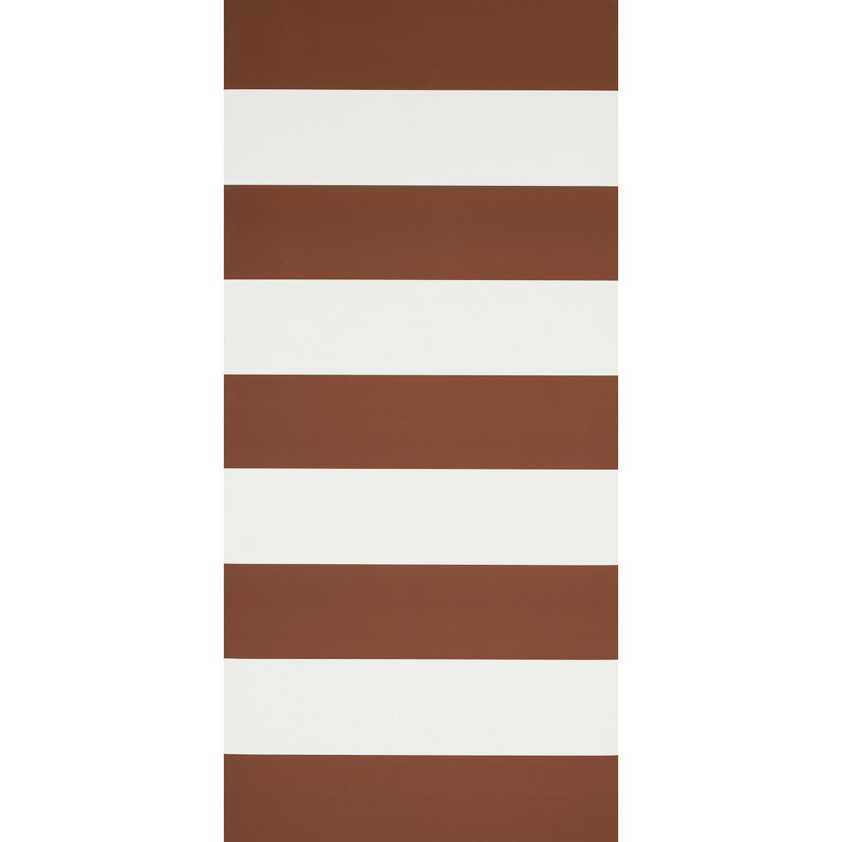 Schumacher Baxter Stripe Brown Wallpaper