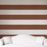 Schumacher Baxter Stripe Brown Wallpaper
