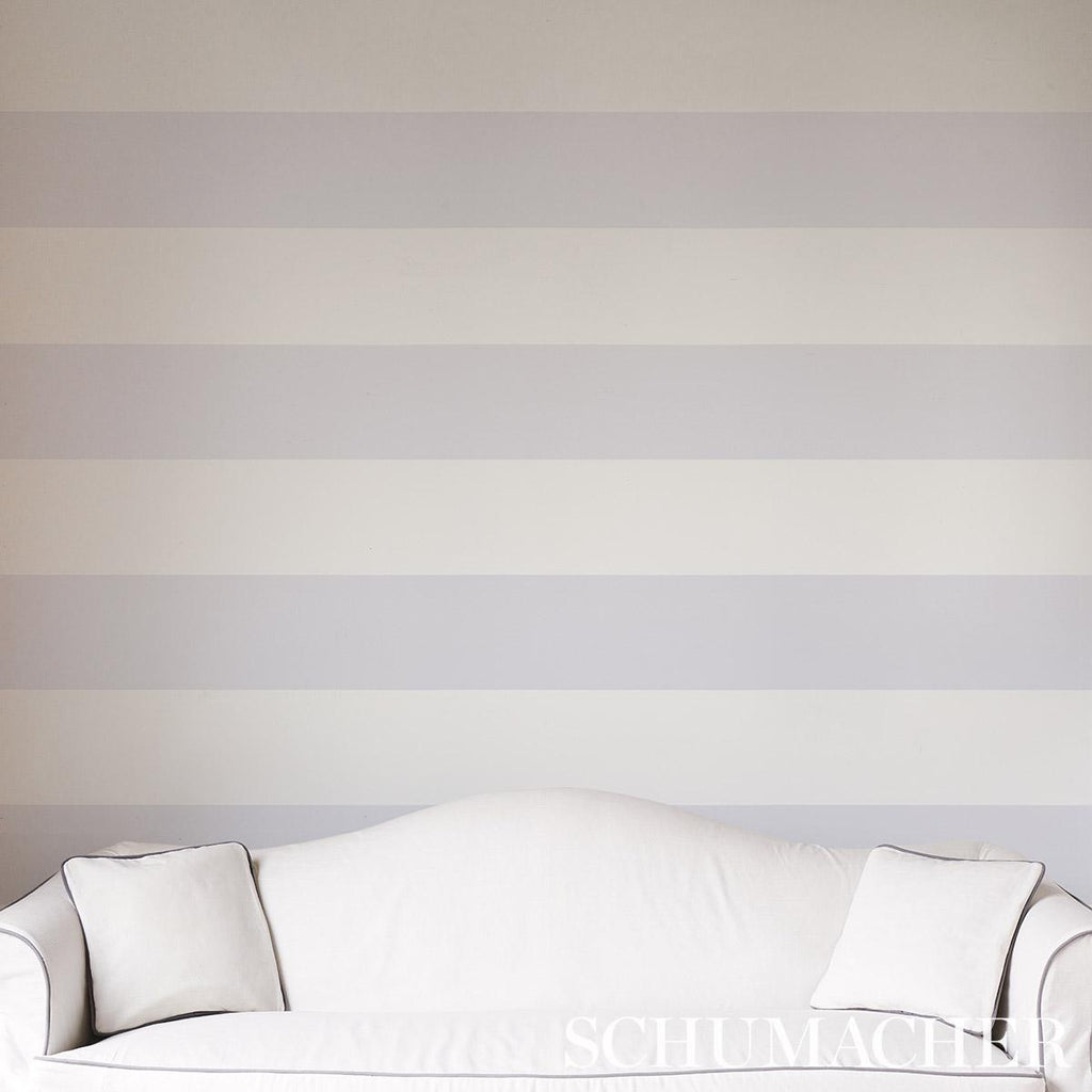 Schumacher Baxter Stripe Lilac Wallpaper