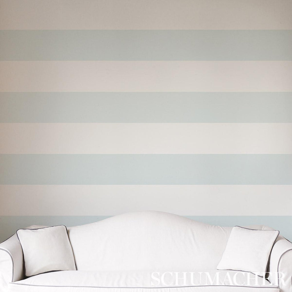 Schumacher Baxter Stripe Mineral Wallpaper