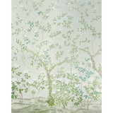 Schumacher Madame De Pompadour Panel Set Green Wallpaper