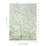 Schumacher Madame De Pompadour Panel Set Green Wallpaper