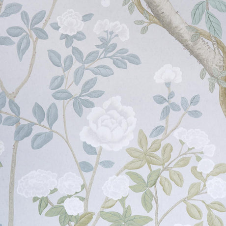 Schumacher Madame De Pompadour Panel Set Grey Wallpaper