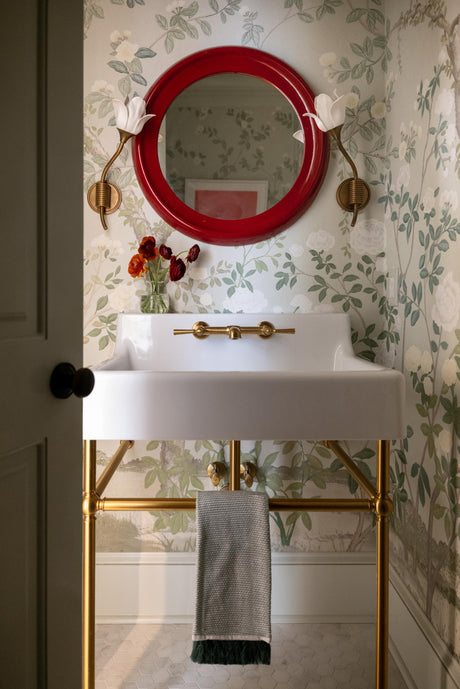 Schumacher Madame De Pompadour Panel Set Grey Wallpaper