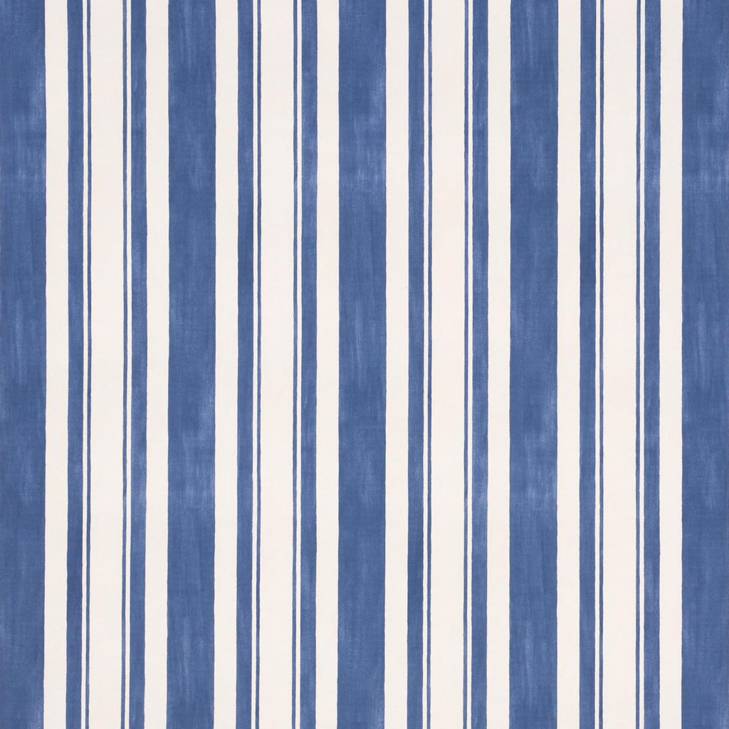Schumacher Villa Stripe Navy Wallpaper