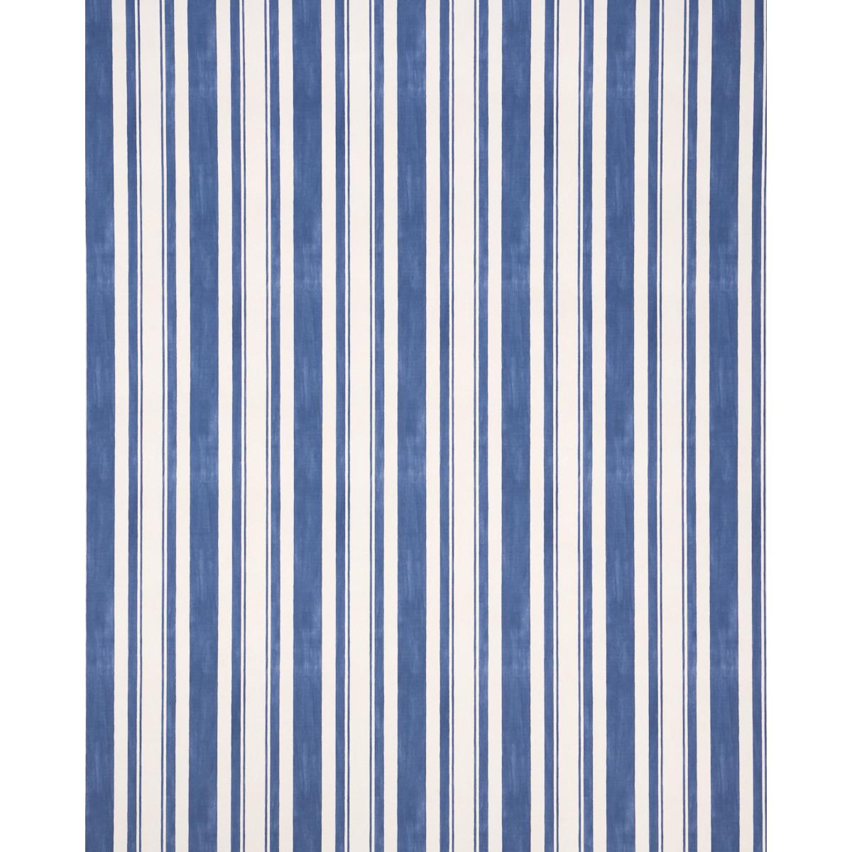 Schumacher Villa Stripe Navy Wallpaper