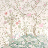 Schumacher Amaltas Panel Set Green & Pink Wallpaper