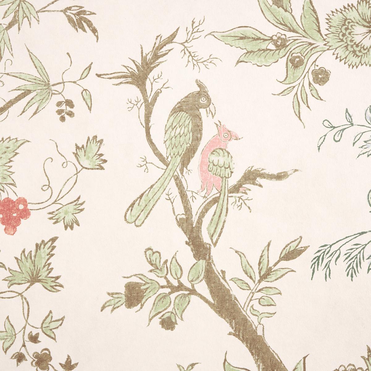 Schumacher Amaltas Panel Set Green & Pink Wallpaper