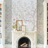 Schumacher Amaltas Panel Set Green & Pink Wallpaper