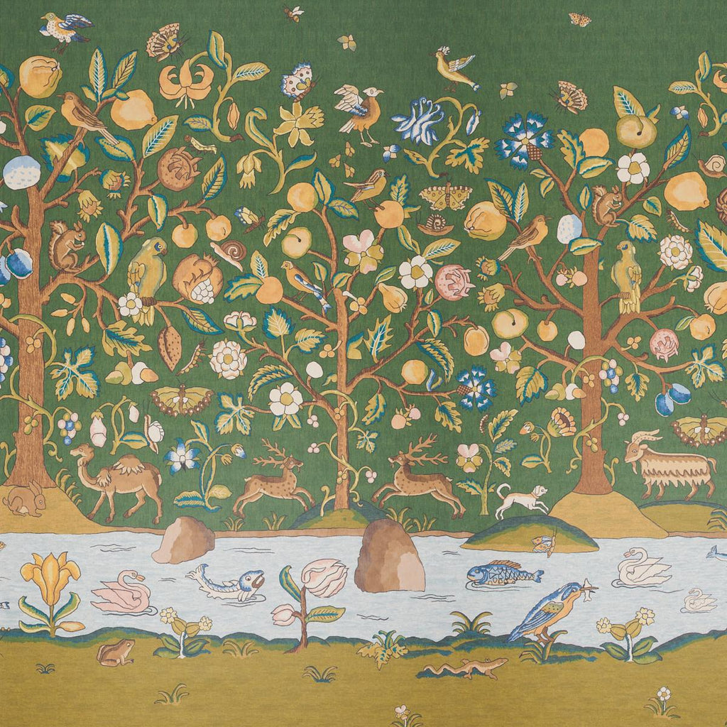 Schumacher Chaucer'S Forest Panel Set Document Wallpaper