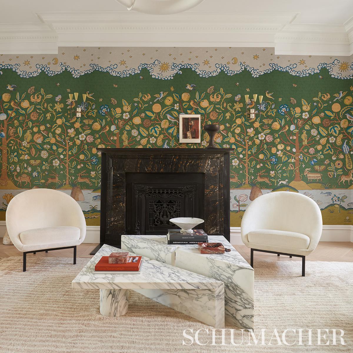 Schumacher Chaucer'S Forest Panel Set Document Wallpaper – DecoratorsBest