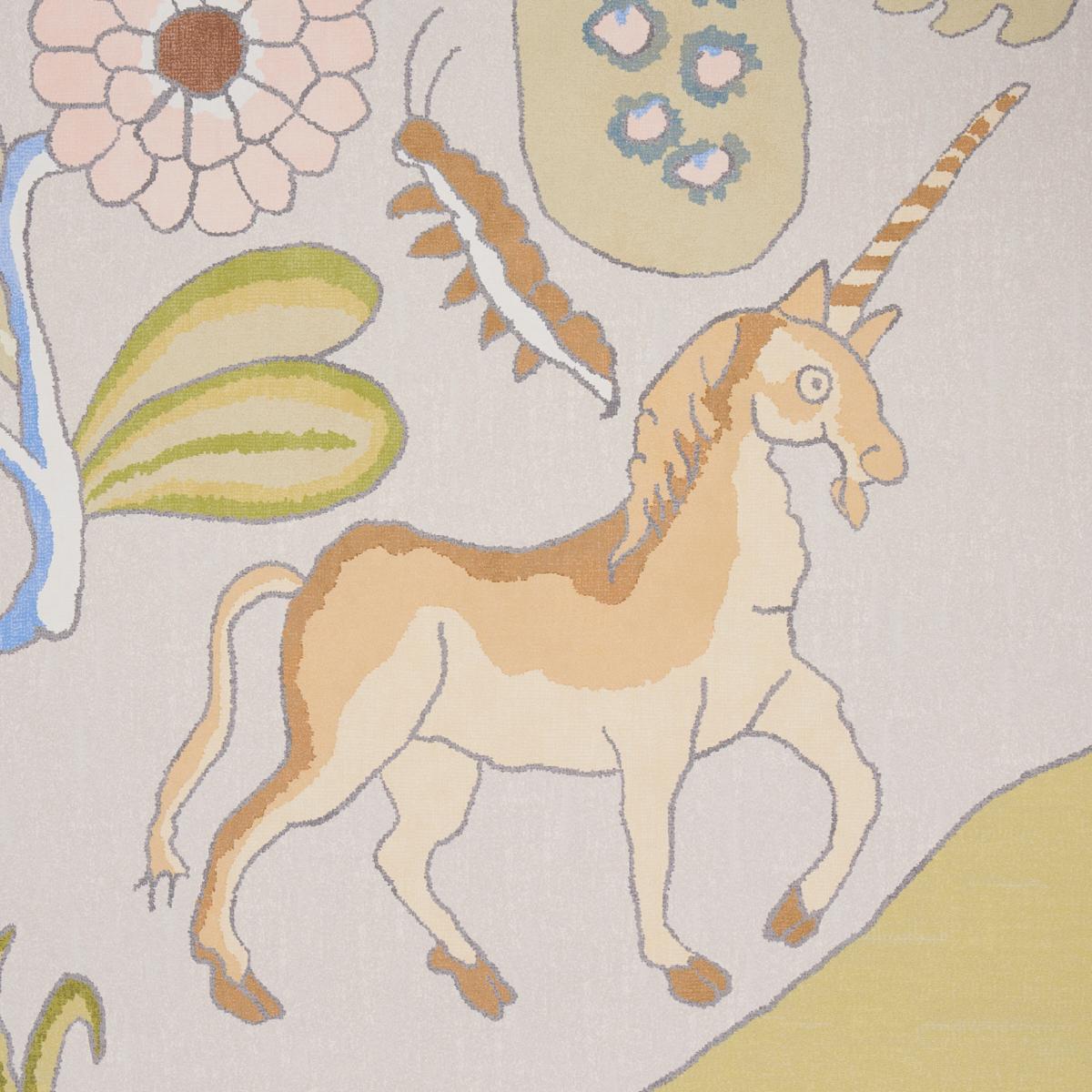 Schumacher Chaucer'S Forest Panel Set Alabaster Wallpaper