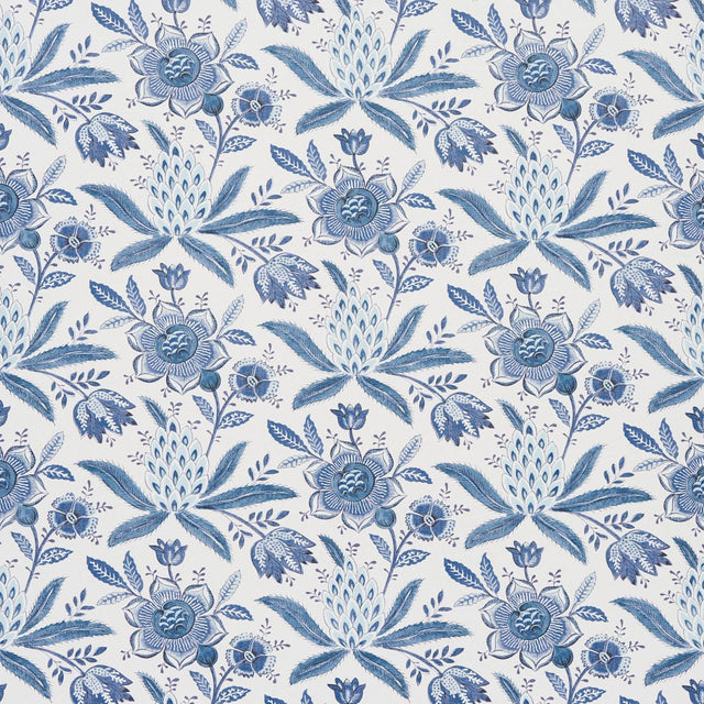 Schumacher Lafayette Botanical Cornflower Wallpaper